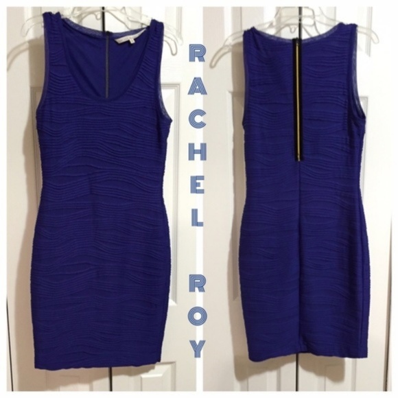 RACHEL Rachel Roy Dresses & Skirts - Rachel Roy Bandage Royal Blue Bodycon Zipper Dress